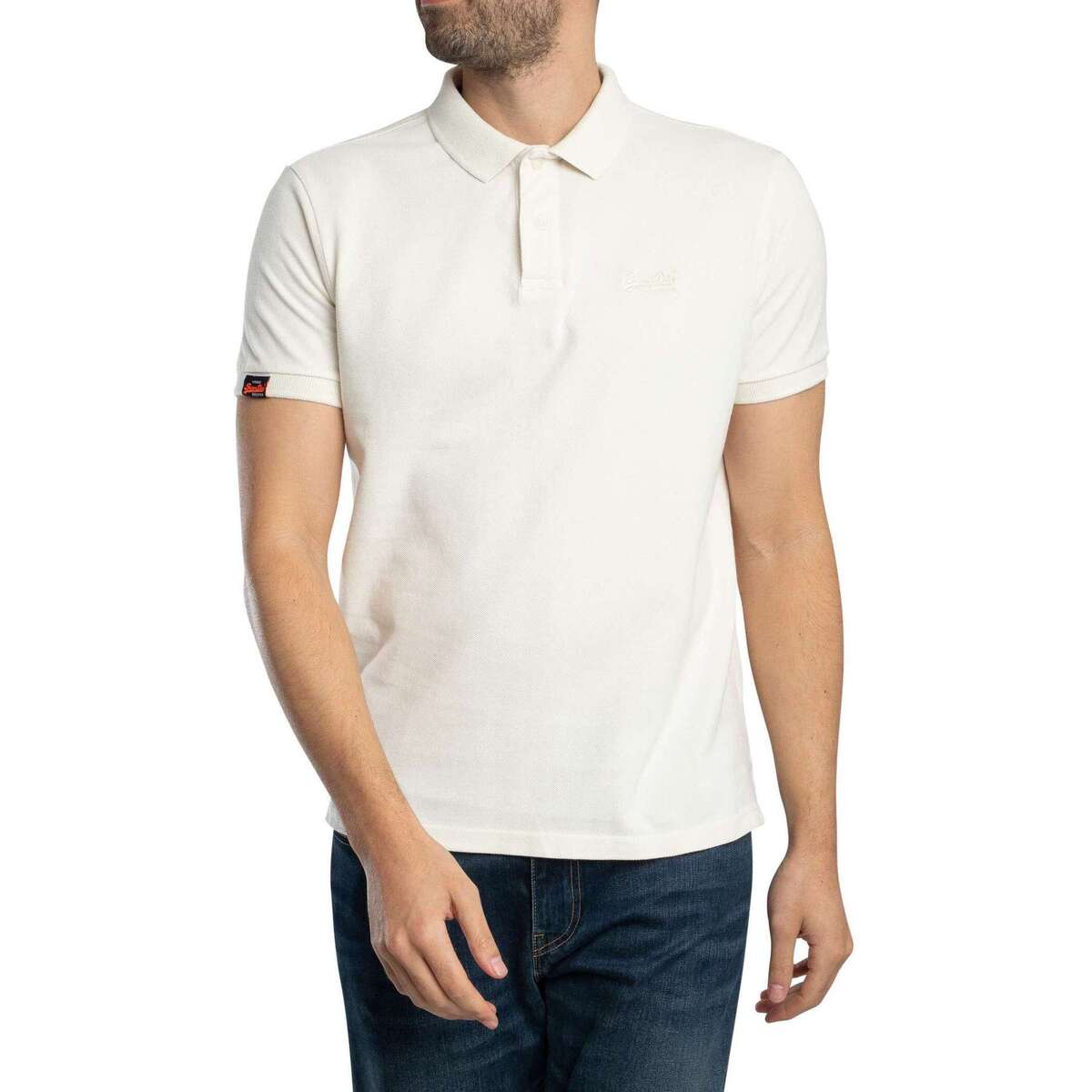 Kleidung Herren Polohemden Superdry Vint Destroy Poloshirt Weiss