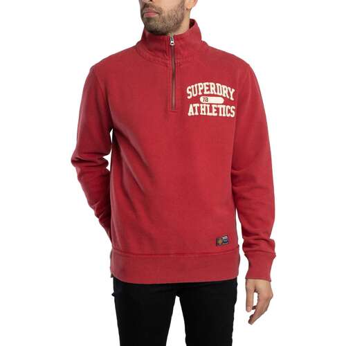 Kleidung Herren Sweatshirts Superdry Vintage Sportliches Sweatshirt mit halbem Reißverschluss Rot
