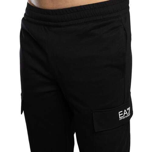 Emporio Armani EA7 Jogginghose mit Logo in normaler Passform Schwarz