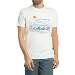 Kleidung Herren T-Shirts Napapijri Entspanntes Buti-T-Shirt Weiss