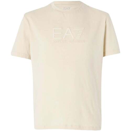Kleidung Herren T-Shirts & Poloshirts Ea7 Emporio Armani Visibility Tonal Logo T-Shirt Almond Milk Beige