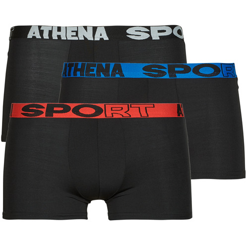 Unterwäsche Herren Boxer Athena ECO SPORT  Pack de 3 Schwarz
