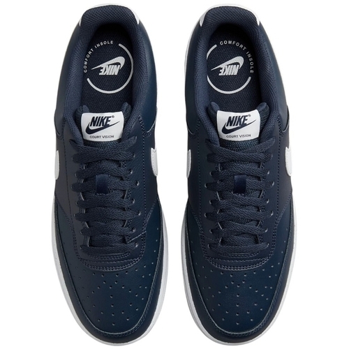 Nike COURT VISION LO 400-OBSIDIAN/WHITE Bleu Blau