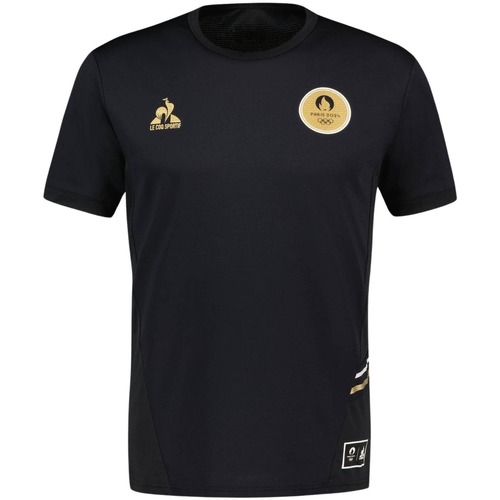 Kleidung Herren T-Shirts Le Coq Sportif T-shirt  Paris 2024 N°2 Schwarz