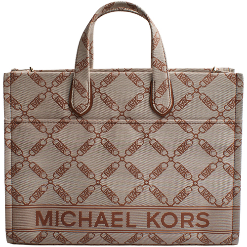 Taschen Damen Shopper / Einkaufstasche MICHAEL Michael Kors 30S3G3GT3J-LGGRABTOTE-NATUR LUGGAGE Braun