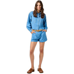 Kleidung Damen Hemden Wrangler Chemisier femme  Cut Off Blau