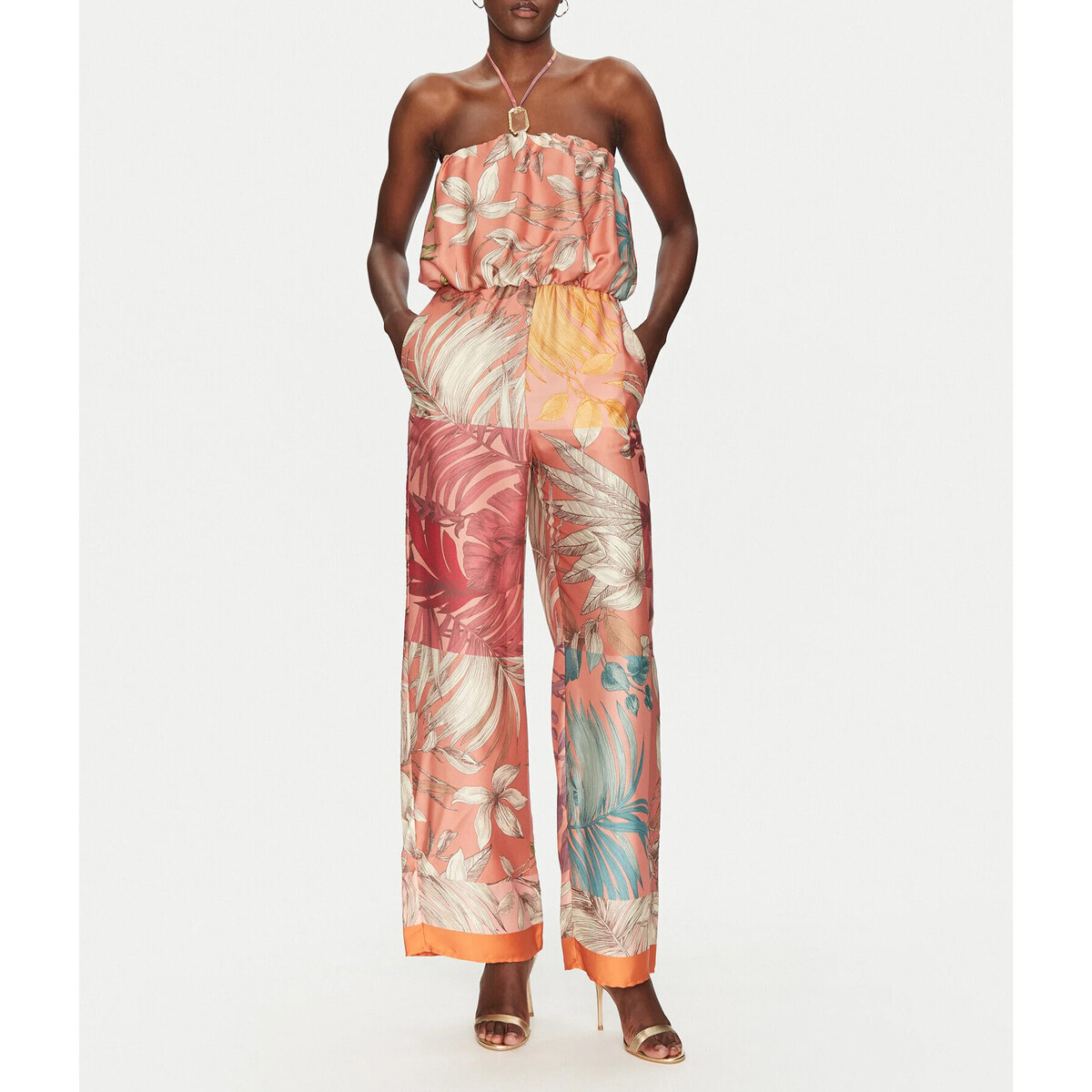 Kleidung Damen 3/4 & 7/8 Jeans Simona Corsellini TUTA CON STAMPA FLOREALE Art. P25CPTU00301 