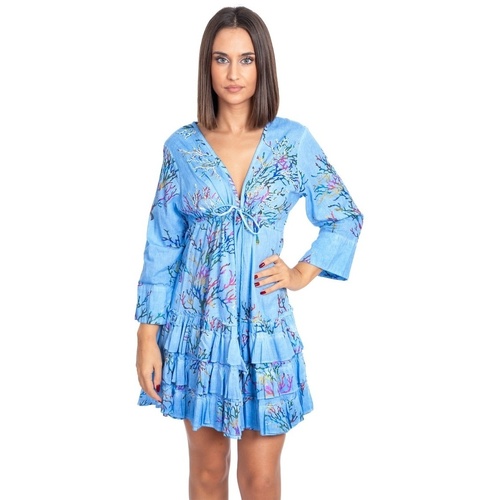 Kleidung Damen Kurze Kleider Isla Bonita By Sigris Kurzes Kleid Blau