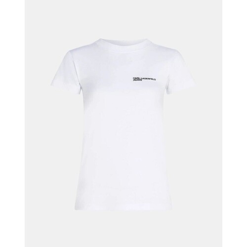 Kleidung Damen T-Shirts & Poloshirts Karl Lagerfeld A1W17004 SLIM SS TEE Weiss