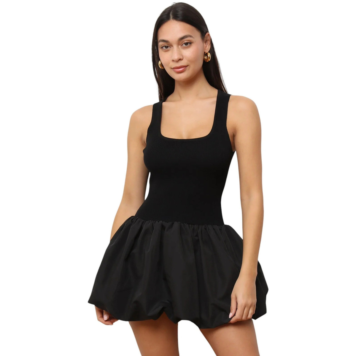 Kleidung Damen Kleider La Modeuse 74296_P175759 Schwarz