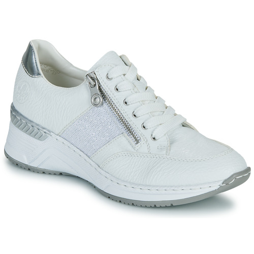 Schuhe Damen Sneaker Low Rieker  Weiss