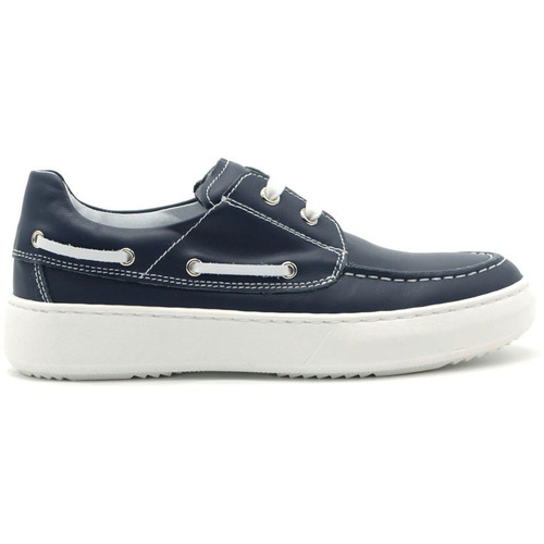 Schuhe Jungen Slipper NeroGiardini Nero Giardini mocassino barca in pelle Blau