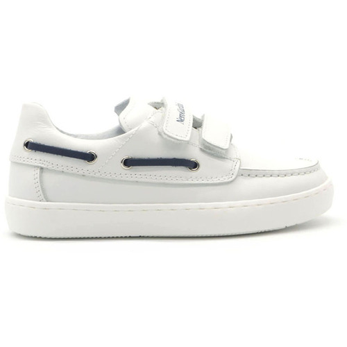 Schuhe Jungen Slipper NeroGiardini Nero Giardini mocassino barca in pelle Weiss