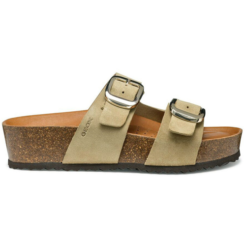 Schuhe Damen Sandalen / Sandaletten Geox D Brionia H sandalo in sughero Beige