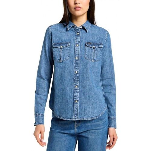 Kleidung Damen Hemden Lee 112355113 WESTERN SHIRT-PEAKED Blau
