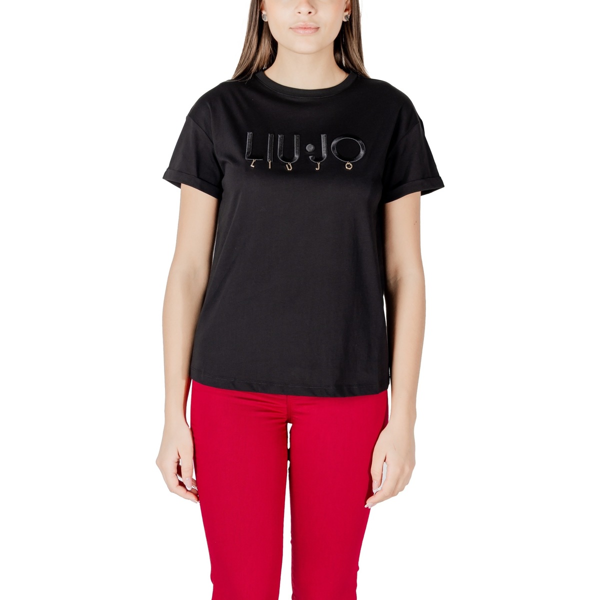 Kleidung Damen T-Shirts Liu Jo ECS MODA M/C WA5007JS923 Schwarz