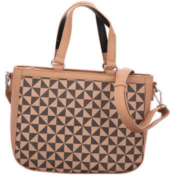 Taschen Damen Handtasche Gabor Mode Accessoires Meria, Zip shopper M, printed 011703 Beige