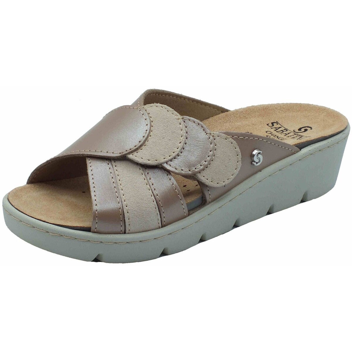 Schuhe Damen Pantoffel Sabatini S1057 C. Simona Perlato Beige
