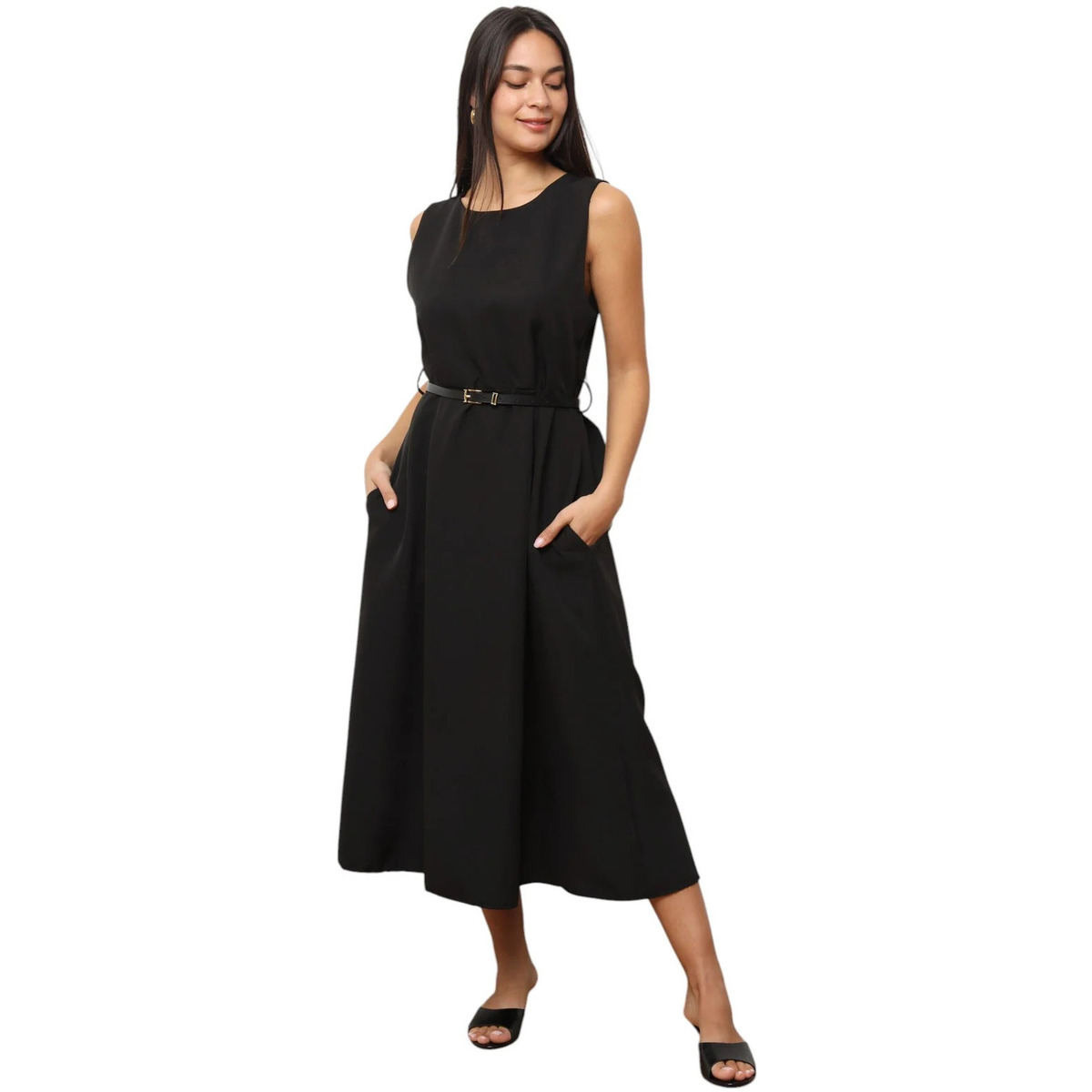 Kleidung Damen Kleider La Modeuse 74382_P175857 Schwarz