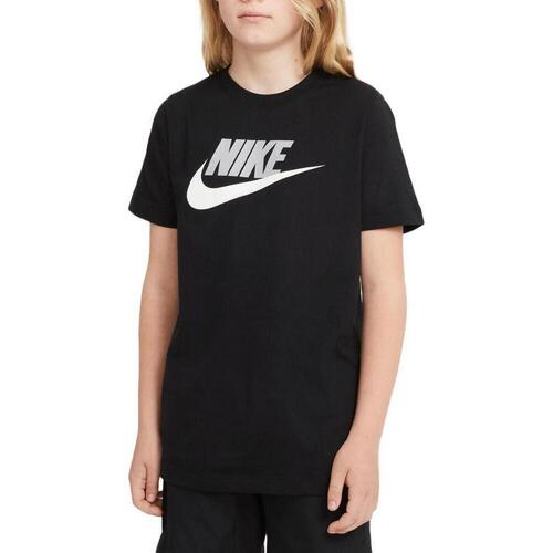 Kleidung Jungen T-Shirts & Poloshirts Nike AR5252-013 Schwarz