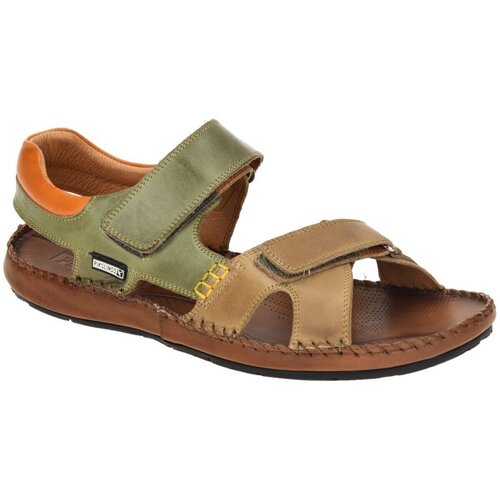Schuhe Herren Sandalen / Sandaletten Pikolinos Offene Tarifa Sandale taupe grün 06J-5818C2 06J-5818C2 castor Braun