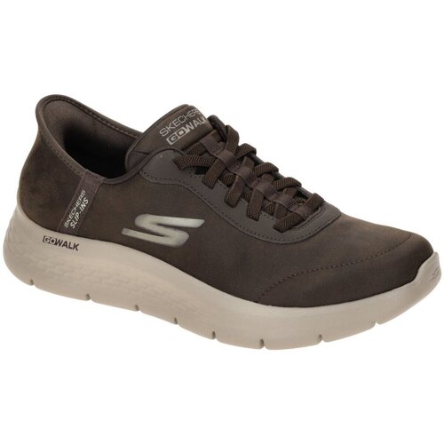 Schuhe Herren Slipper Skechers Slipper Go Walk Flex Schuhe Slip-Ins 216326 216326/BRN Braun