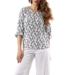 Kleidung Damen Hemden Linea Emme Marella 151112410 Weiss