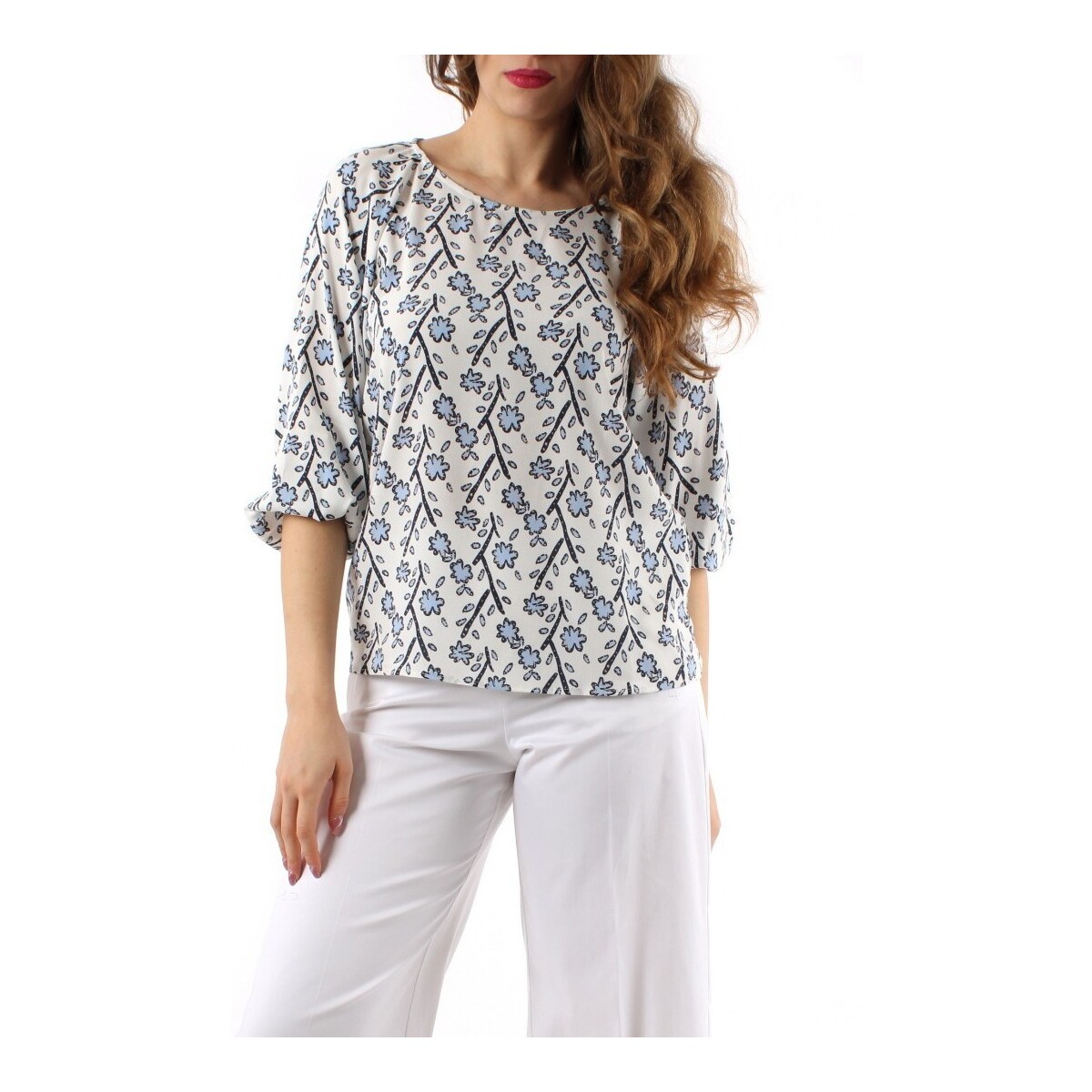 Kleidung Damen Hemden Linea Emme Marella 151112410 Weiss