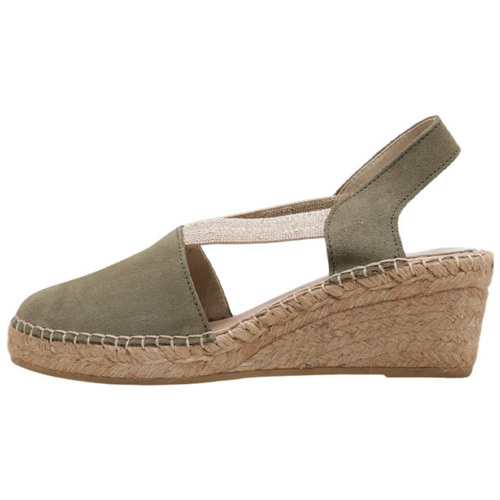 Schuhe Damen Leinen-Pantoletten mit gefloch Limma PADIVARMA Kaki
