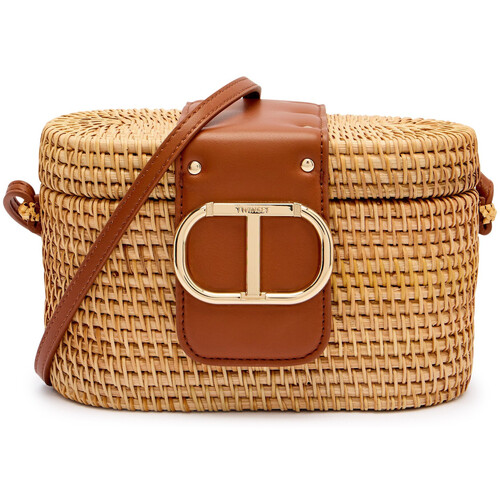 Taschen Damen Umhängetaschen Twin Set BORSA A TRACOLLA 'LE PANIER' IN VIMINI Art. 251TD8150 