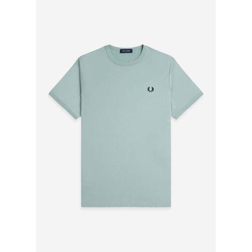 Kleidung Herren T-Shirts & Poloshirts Fred Perry Ringer t-shirt - silver blue Blau