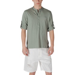 Kleidung Herren Langärmelige Polohemden Antony Morato REGULAR FIT WITH EMBROIDERED LOGO MMKL00334-FA100260 Grün