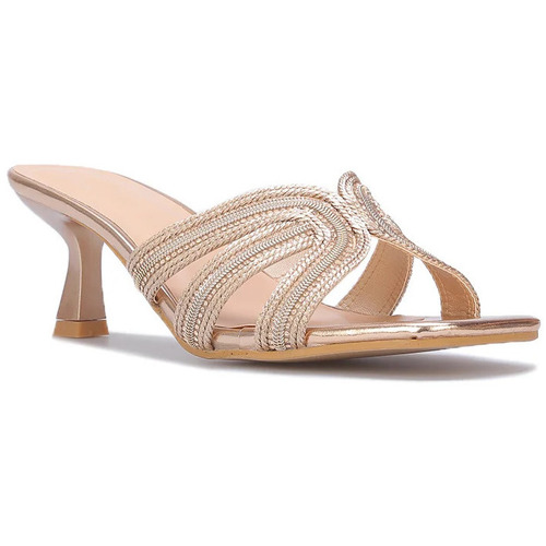 Schuhe Damen Zehensandalen La Modeuse 74125_P175314 Gold