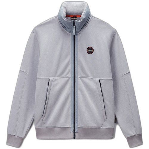 Kleidung Herren Sweatshirts Napapijri Sweatshirt à capuche full zip  Ambra Grau