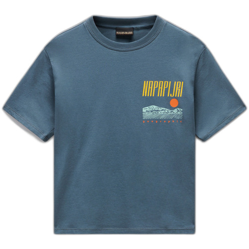 Kleidung Kinder T-Shirts Napapijri T-shirt enfant  Sella Grau
