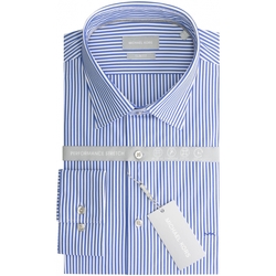 Kleidung Herren Langärmelige Hemden MICHAEL Michael Kors Chemise slim rayures  Performance Blau