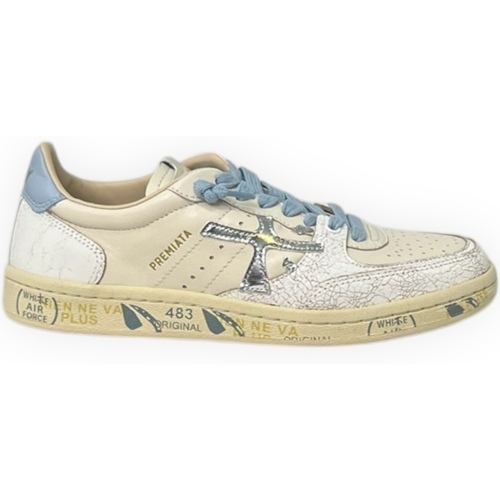 Schuhe Damen Sneaker Premiata BSKTCLAYD 6780 Weiss