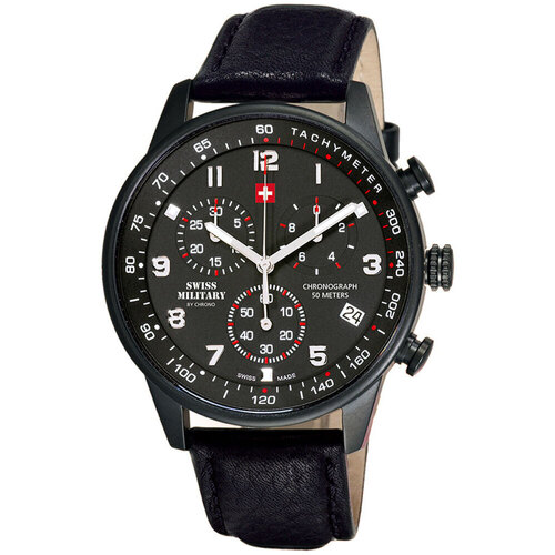 Uhren & Schmuck Herren Armbandühre Swiss Military By Chrono SM34012.08 Schwarz