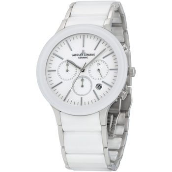 Uhren & Schmuck Herren Armbanduhren Jacques Lemans 1-1854B Weiss