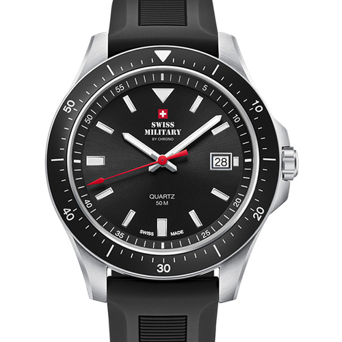 Uhren & Schmuck Herren Armbandühre Swiss Military By Chrono SM34082.07 Silbern