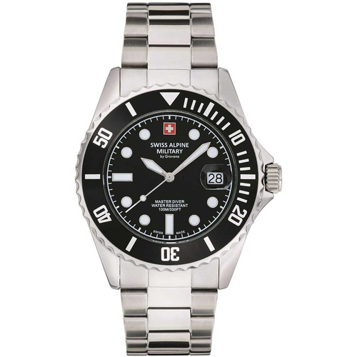 Uhren & Schmuck Herren Armbandühre Swiss Alpine Military 7053.1137 Silbern