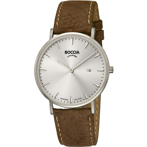 Uhren & Schmuck Herren Armbandühre Boccia 3648-01 Silbern