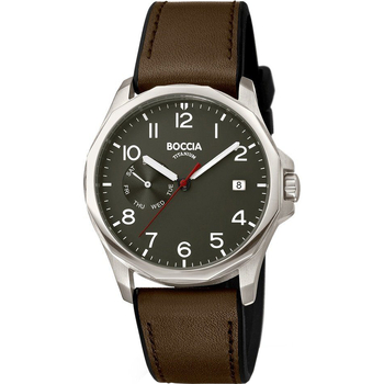 Uhren & Schmuck Herren Armbandühre Boccia 3644-01 Silbern