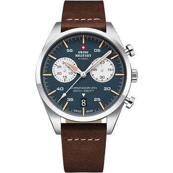 Uhren & Schmuck Herren Armbandühre Swiss Military By Chrono SM34090.04 Silbern