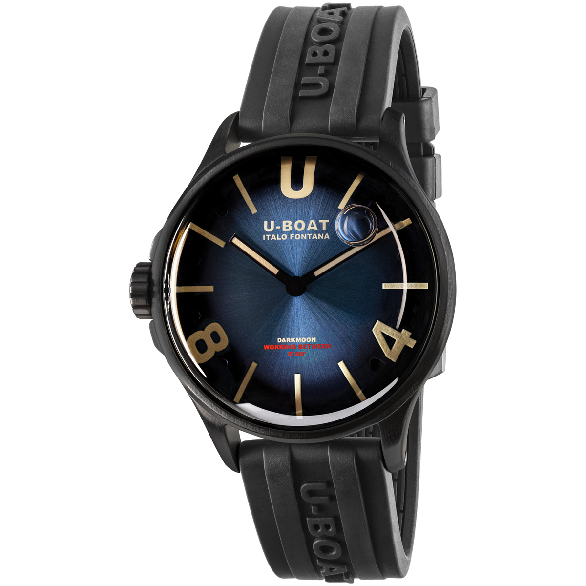 Uhren & Schmuck Herren Armbanduhren U-Boat 9020/C Schwarz