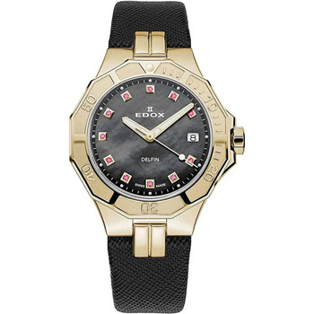 Uhren & Schmuck Damen Armbandühre Edox 53020-37JC-NANRUD Gold