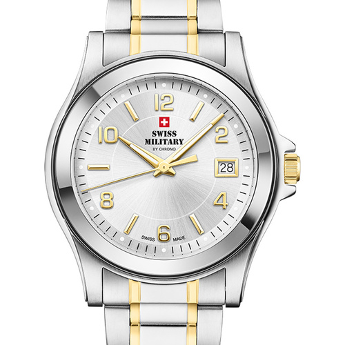 Uhren & Schmuck Herren Armbandühre Swiss Military By Chrono SM34002.26 Silbern