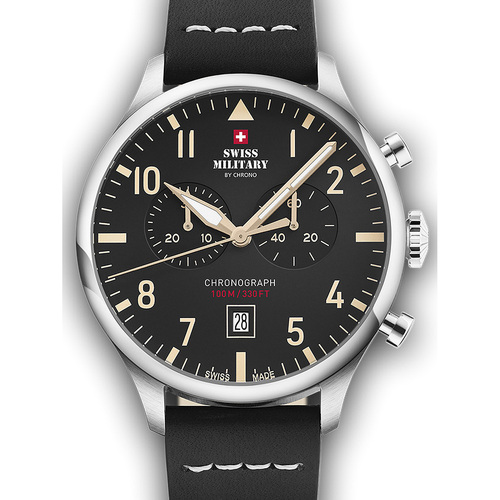 Uhren & Schmuck Herren Armbandühre Swiss Military By Chrono SM34098.08 Silbern