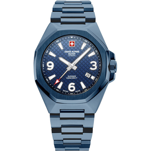 Uhren & Schmuck Herren Armbandühre Swiss Alpine Military 7005.1195 Blau
