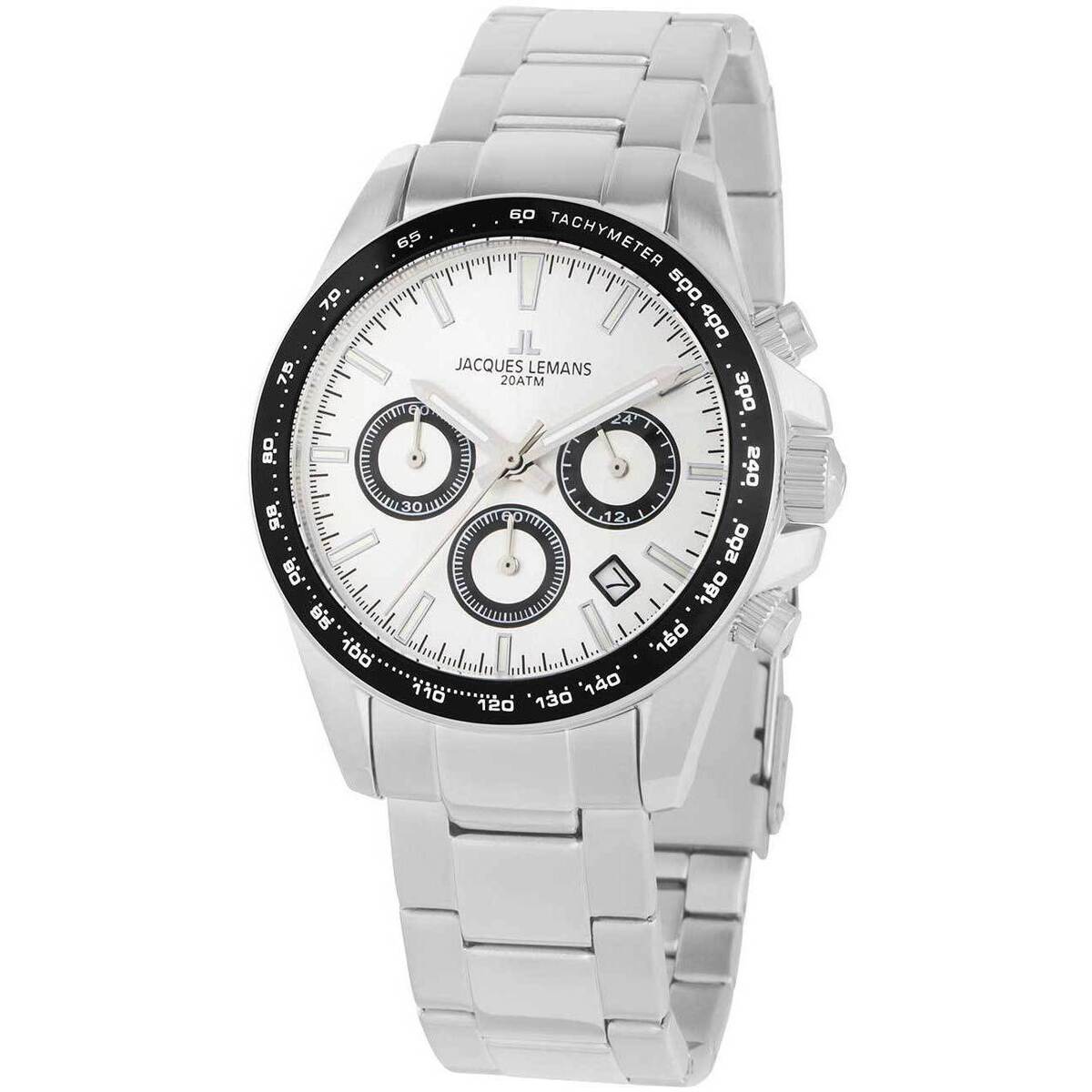 Uhren & Schmuck Herren Armbandühre Jacques Lemans 1-1877F Silbern